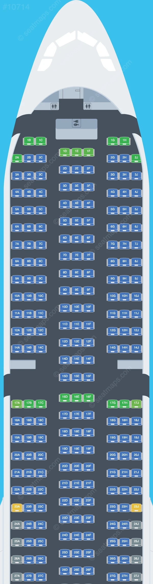Cebu Pacific Air Airbus A330-900neo seatmap preview