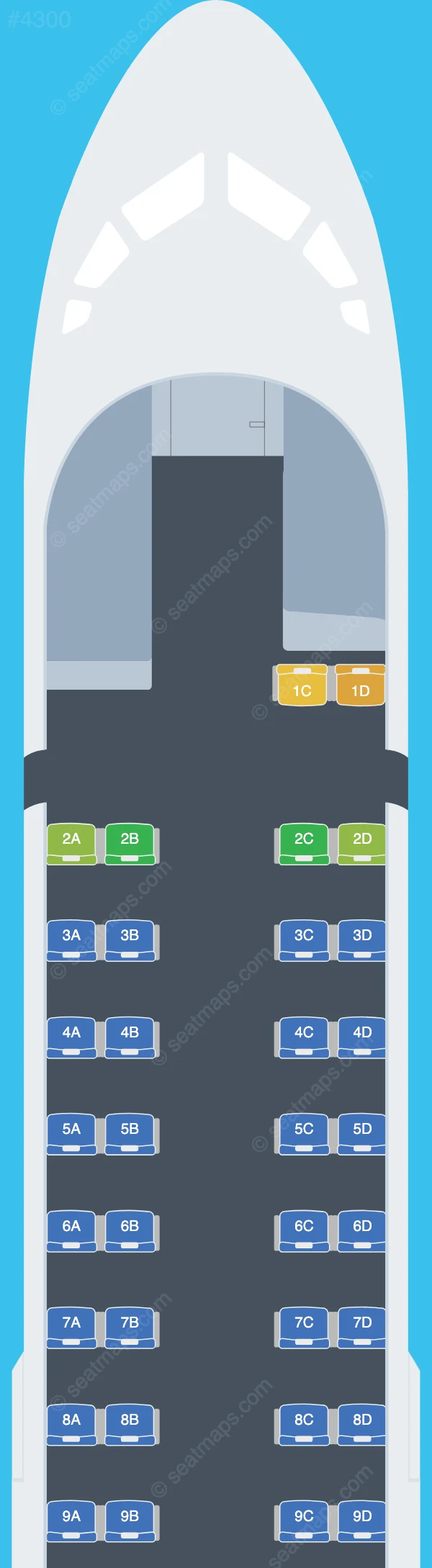 Madagascar Airlines ATR 72-500 V.1 seatmap preview