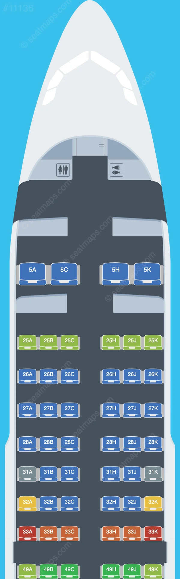 China Southern Airbus A319neo seatmap preview