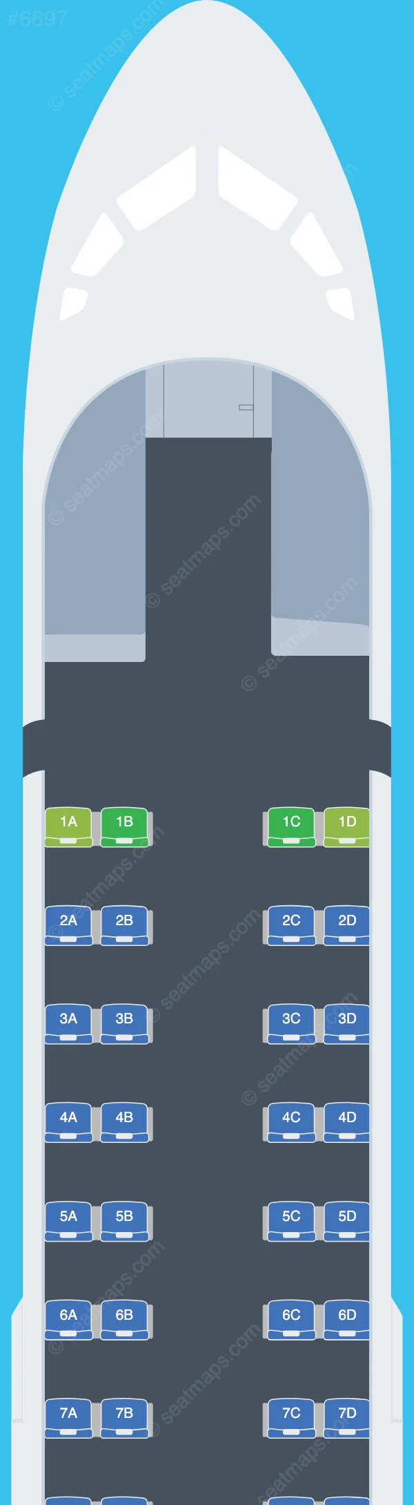Air Europa Express ATR 72-500 seatmap preview