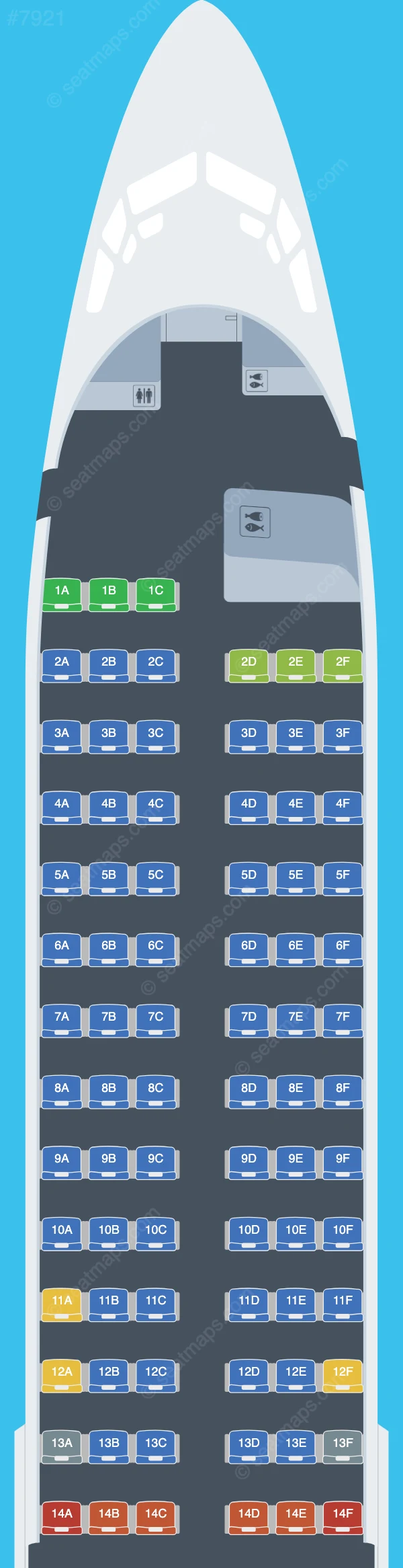 Flybondi - FB Lineas Aereas Boeing 737-800 seatmap preview