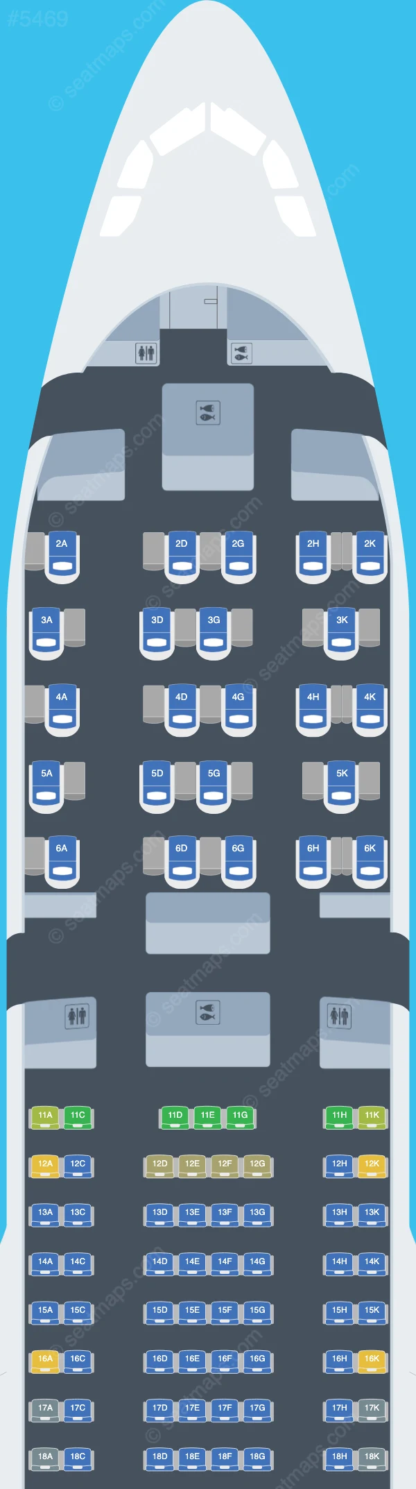 Aer Lingus Limited Airbus A330-200 V.1 seatmap preview
