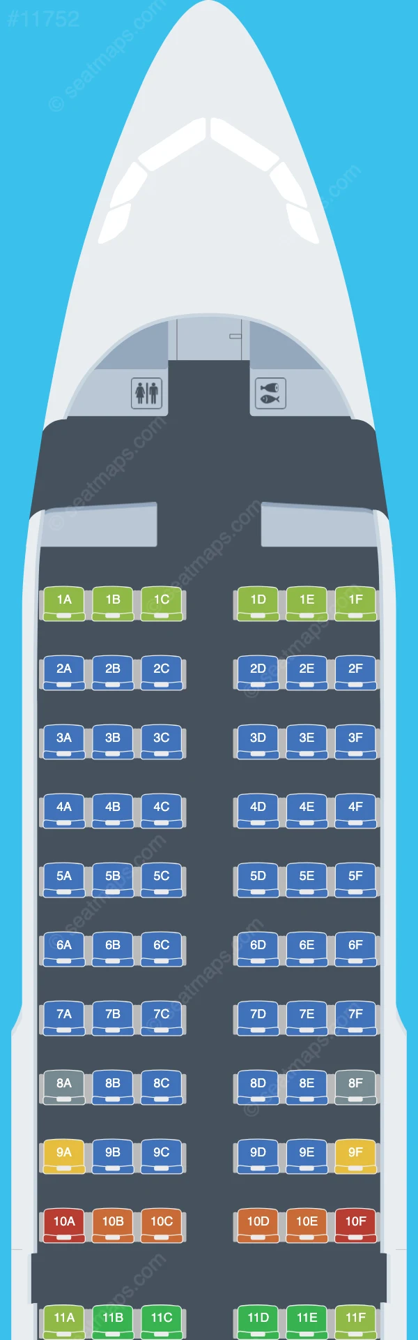 Network Aviation Airbus A319-100 seatmap preview