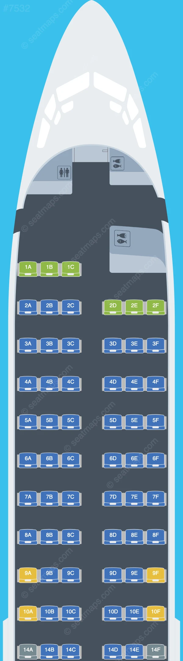 Safair Boeing 737-400 seatmap preview