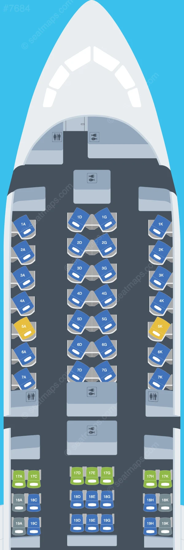 Japan Airlines - JAL Boeing 787-9 V.2 seatmap preview