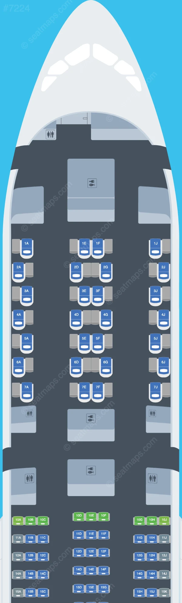 Air Mauritius Airbus A350-900 seatmap preview