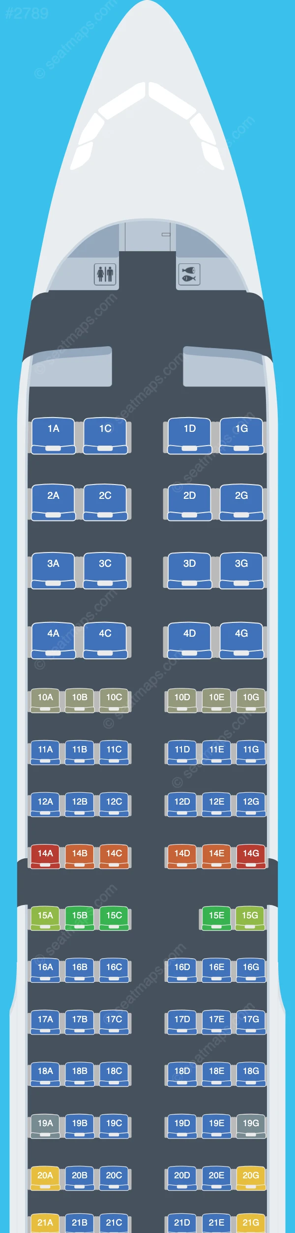 Vietnam Airlines Airbus A321-200 V.1 seatmap preview