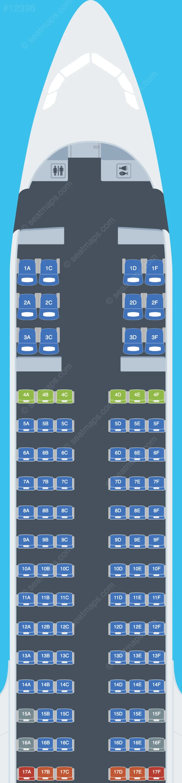 IndiGo Airbus A321neo V.3 seatmap preview