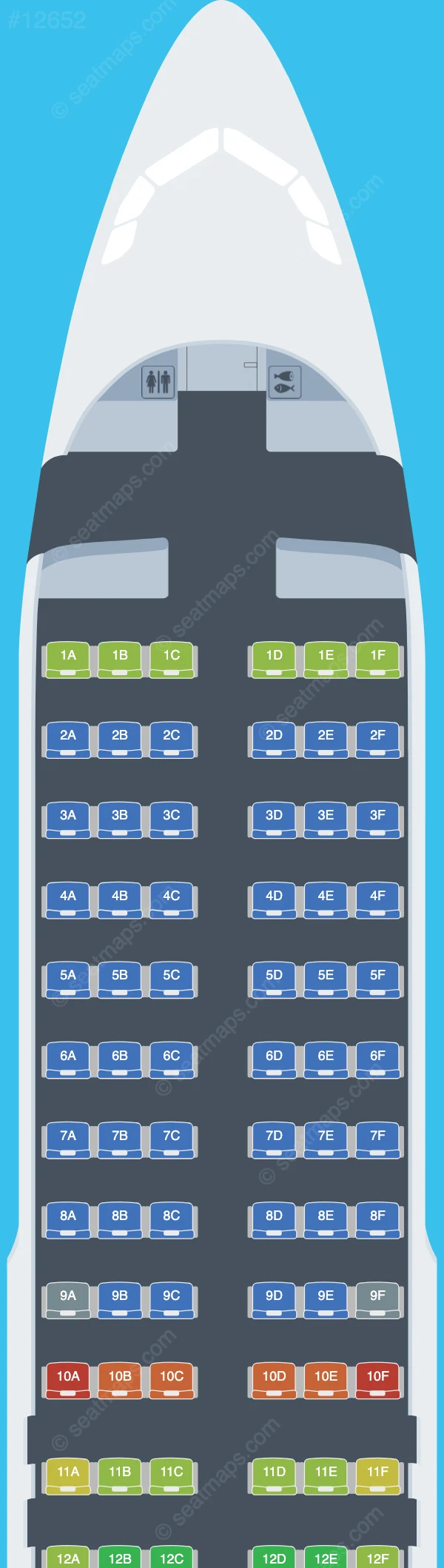 Smartwings Airbus A320-200 seatmap preview