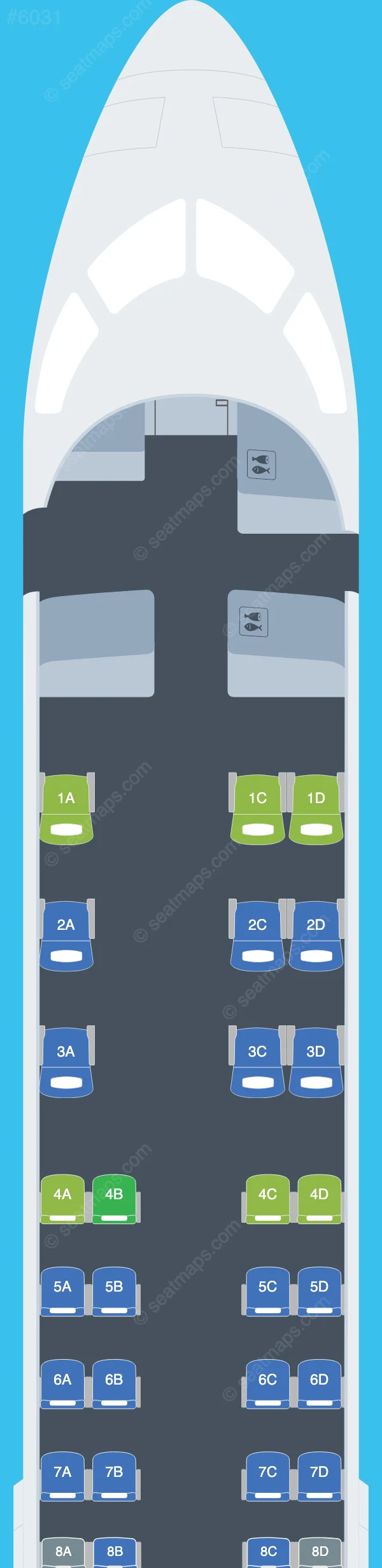 Delta Bombardier CRJ700 V.1 seatmap preview