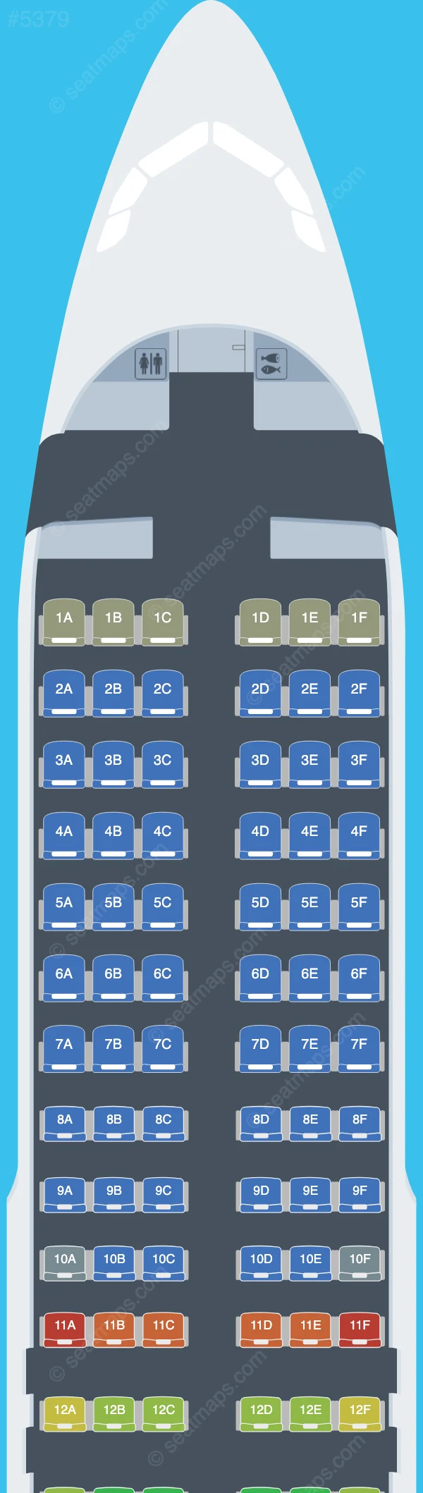 LATAM Airlines Airbus A320-200 V.2 seatmap preview