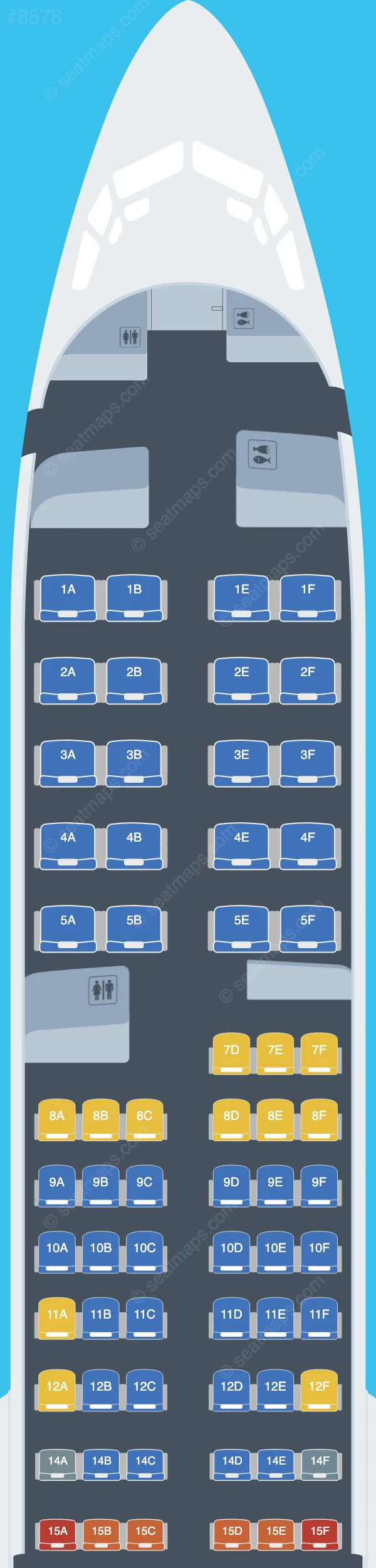 United Boeing 737 MAX 9 V.2 seatmap preview