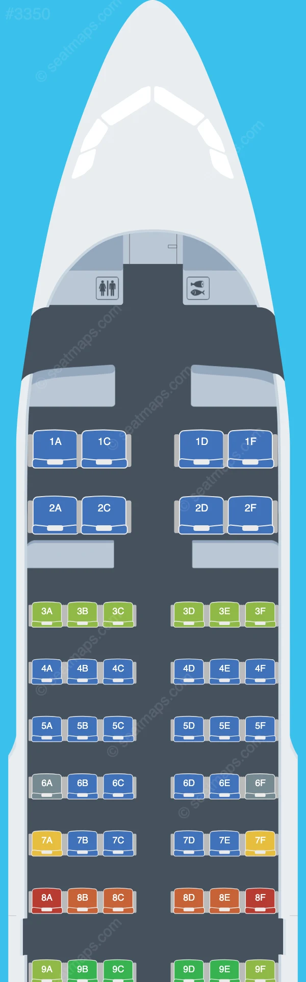 Air India Airbus A319-100 V.1 seatmap preview