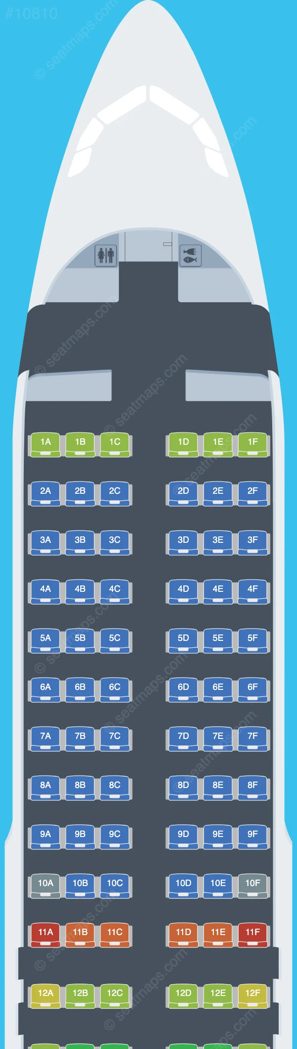 Sky Express Airbus A320-200 seatmap preview
