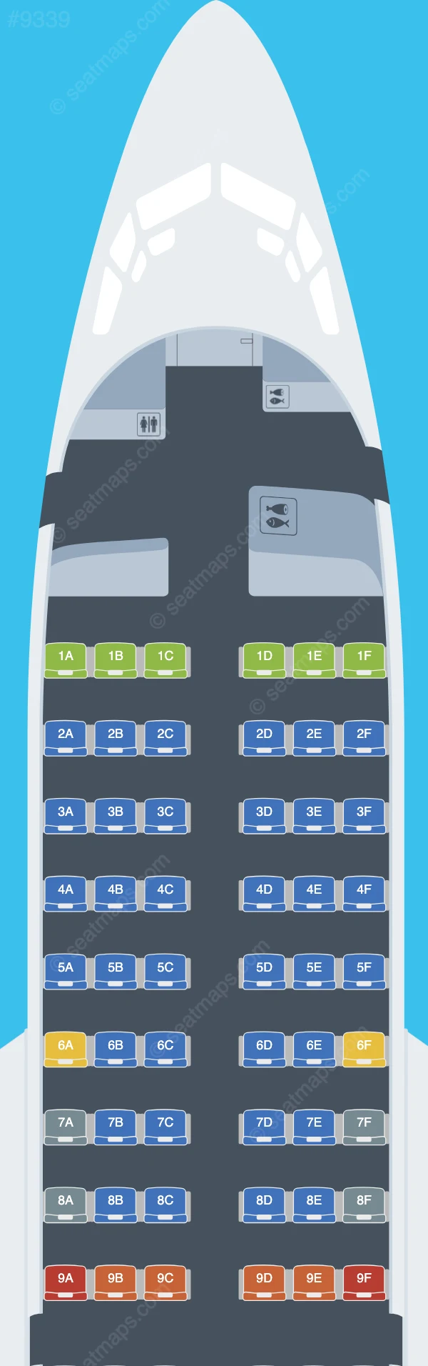 Africa Charter Airline Boeing 737-500 seatmap preview