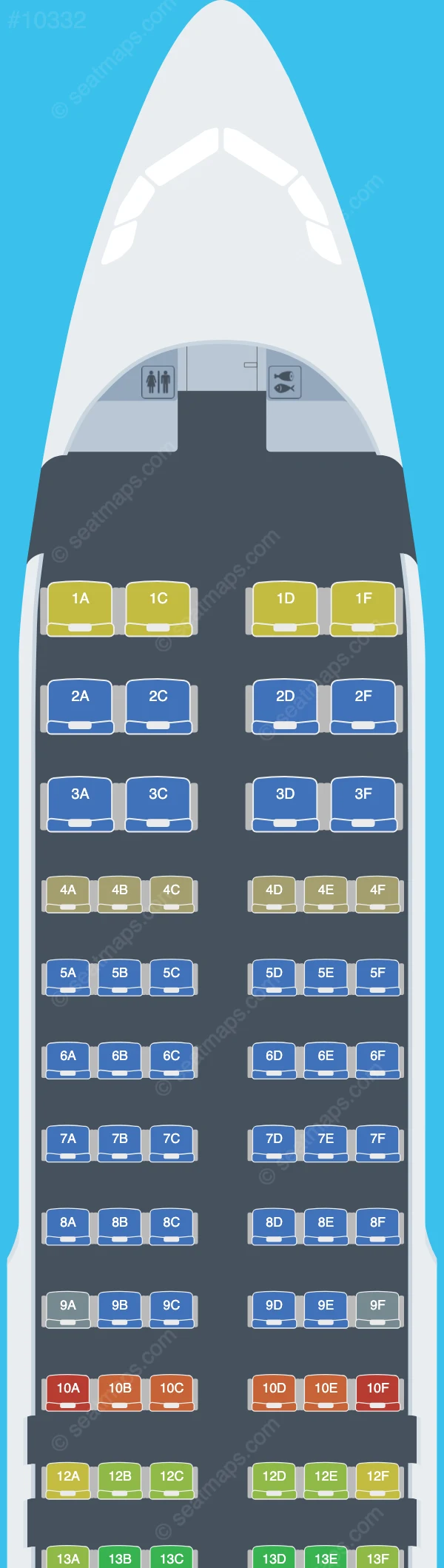 Global Aviation Operations Airbus A320-200 V.3 seatmap preview