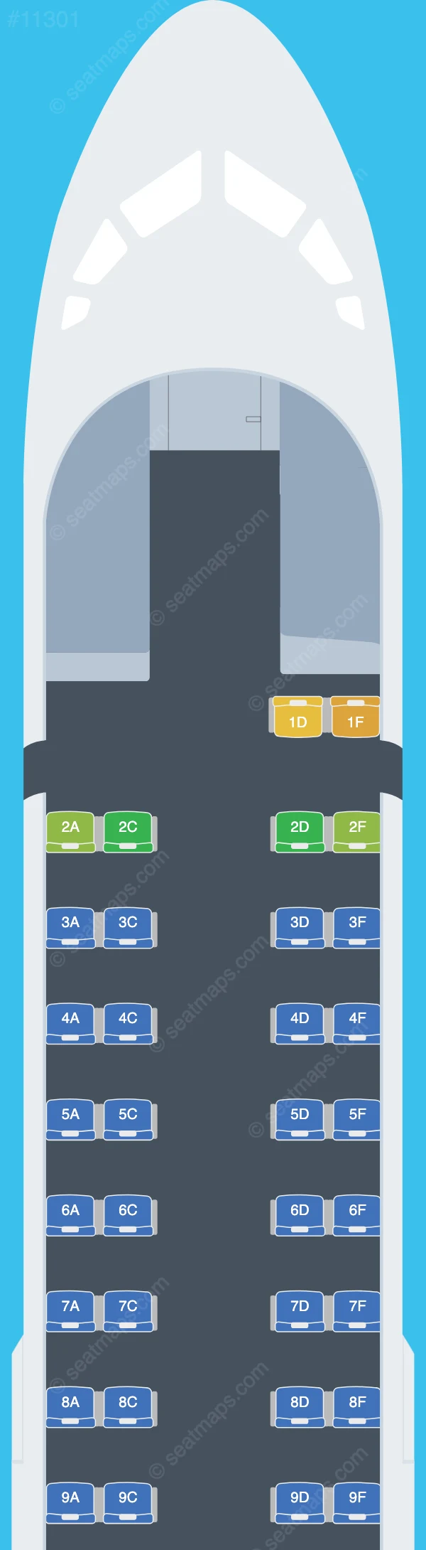 Canarias Airlines ATR 72-600 seatmap preview