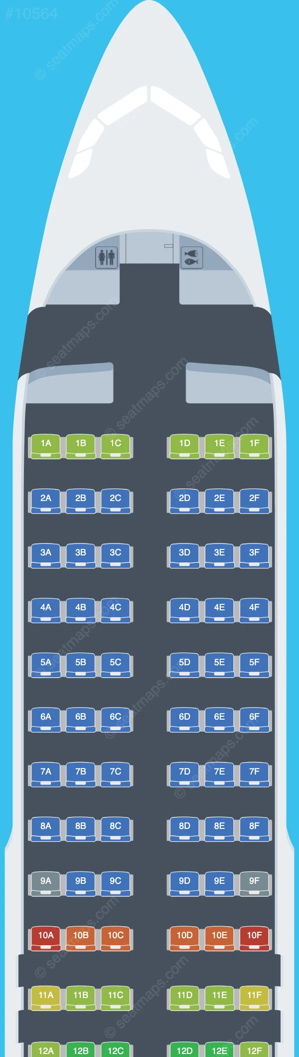 Discover Airlines Airbus A320-200 seatmap preview