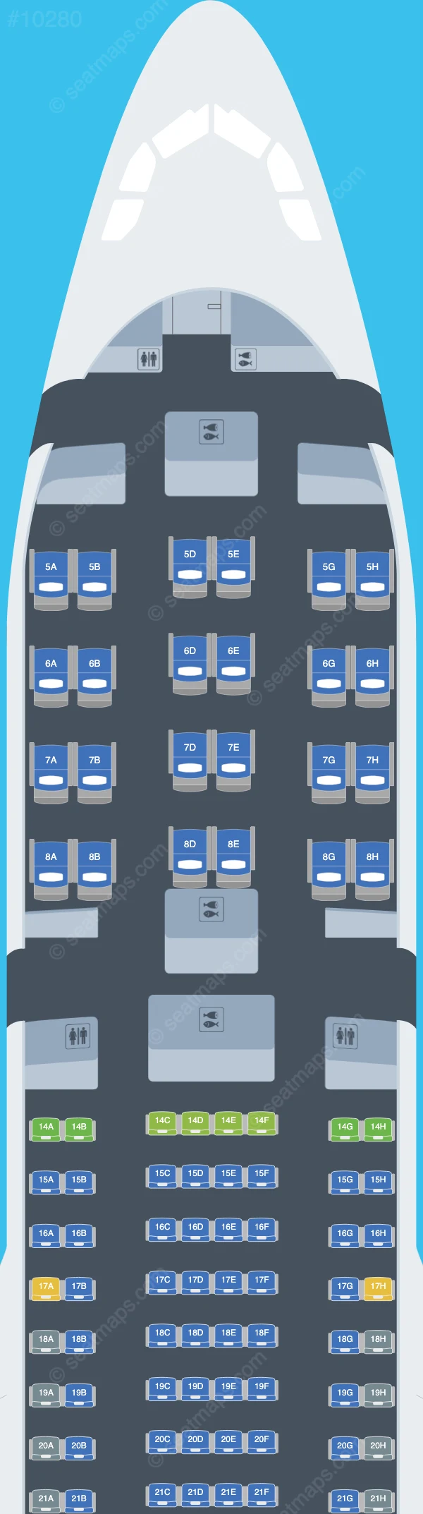 Aerolineas Argentinas Airbus A330-200 V.1 seatmap preview