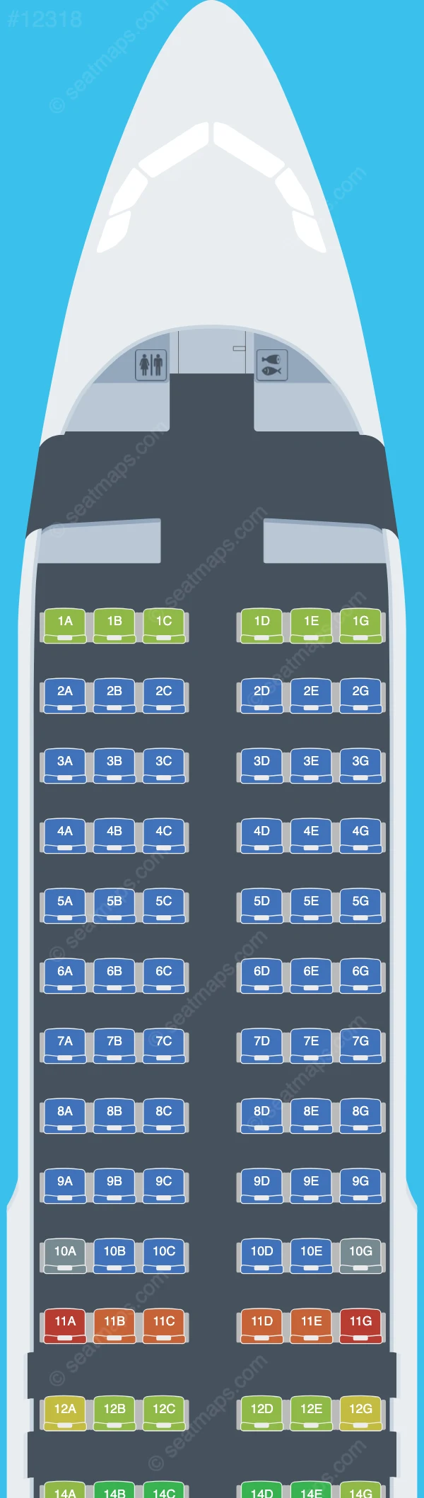 Vietnam Airlines Airbus A320neo seatmap preview