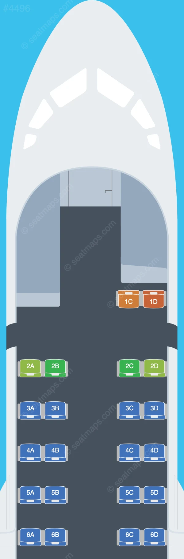 Air Guyane Express ATR 42-600 seatmap preview