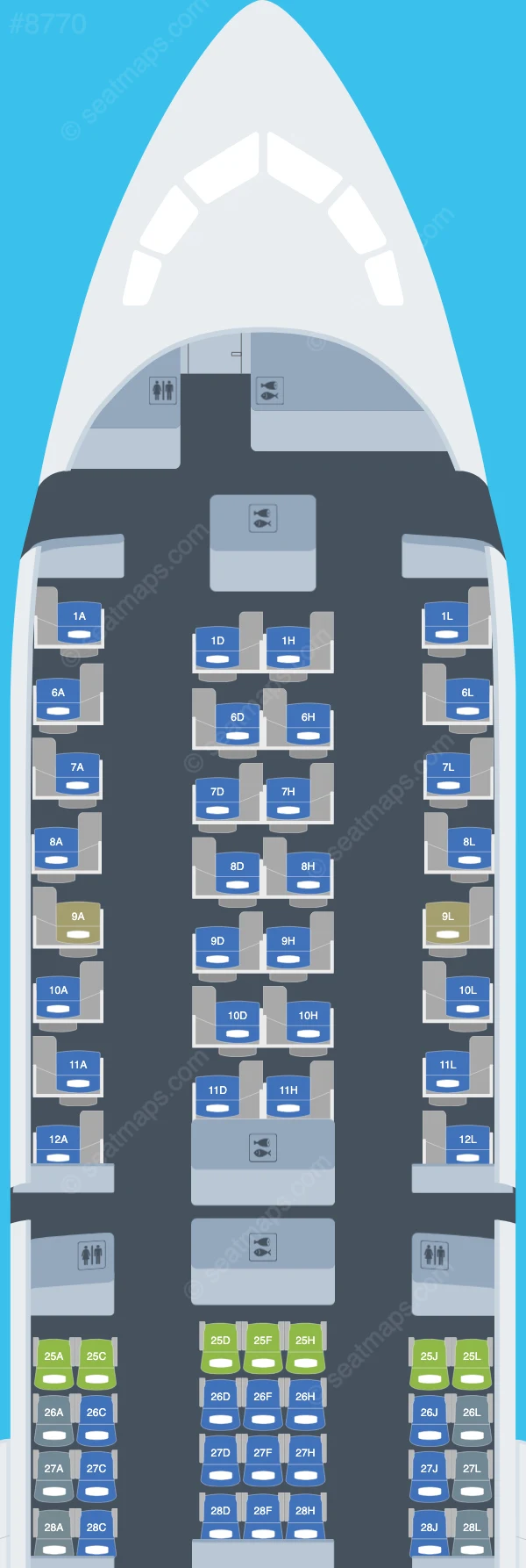 Shanghai Airlines Boeing 787-9 seatmap preview