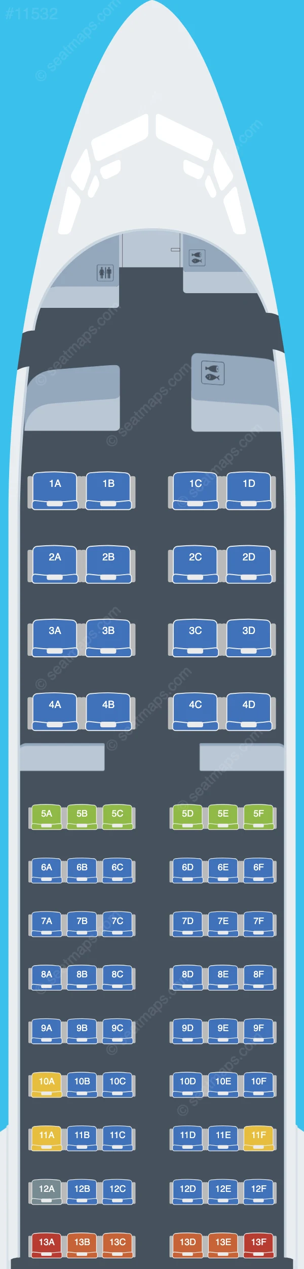 Air Tanzania Boeing 737 MAX 9 seatmap preview