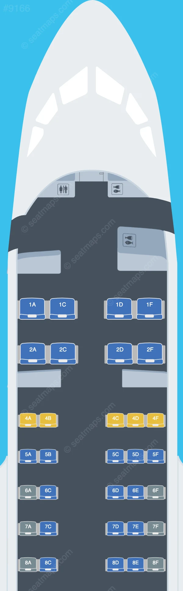Severstal Aircompany Sukhoi Superjet 100-95 seatmap preview