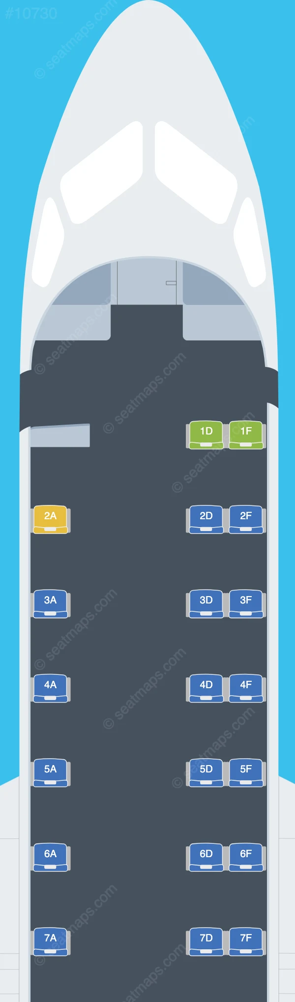 Sun-Air Dornier 328JET seatmap preview