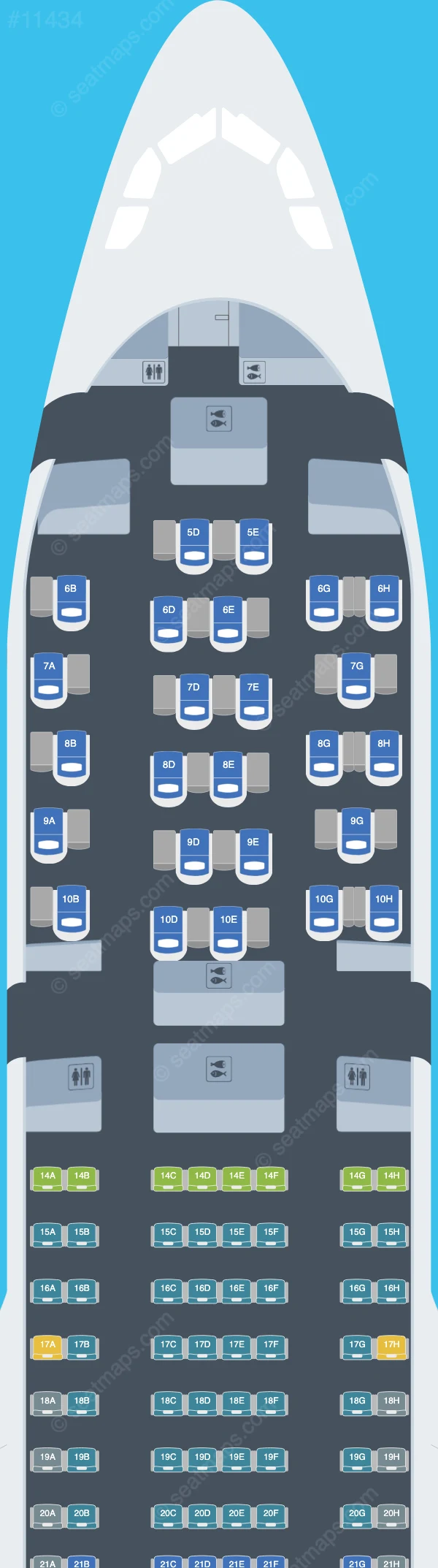 Aerolineas Argentinas Airbus A330-200 V.3 seatmap preview