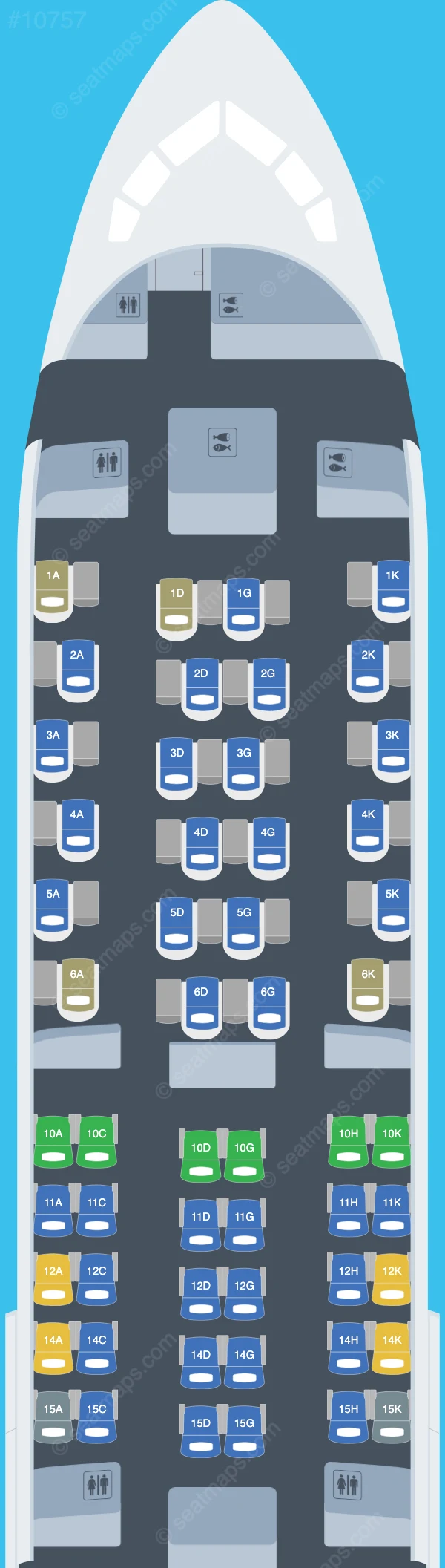 Austrian Airlines Boeing 767-300ER seatmap preview