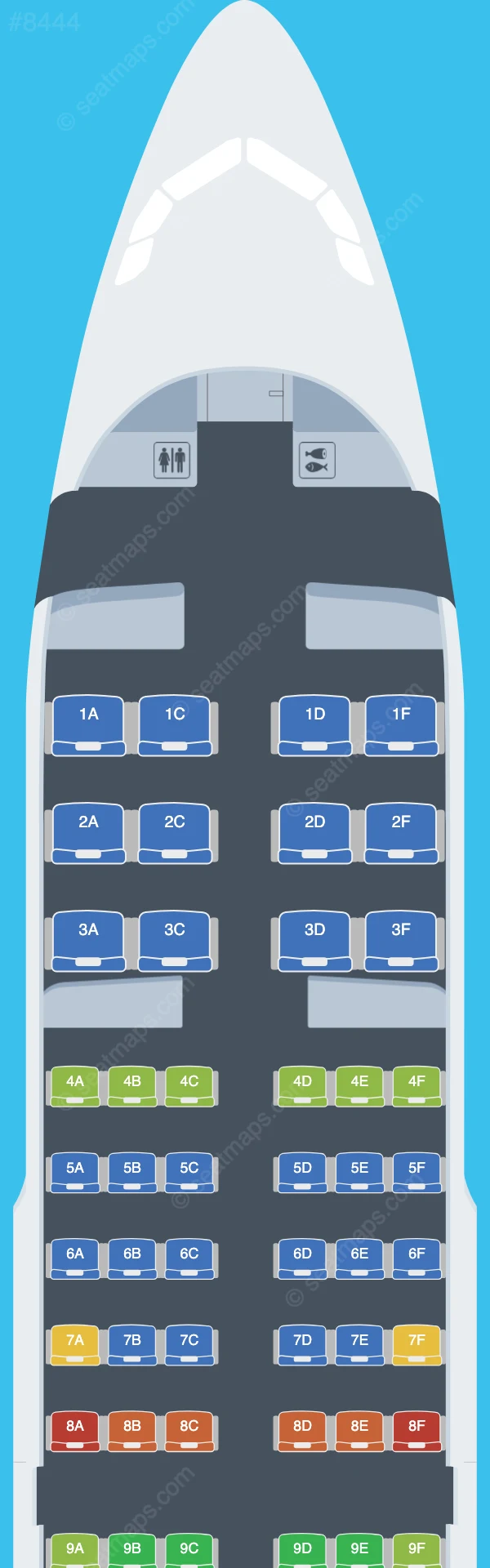 Bhutan Airlines Airbus A319-100 seatmap preview