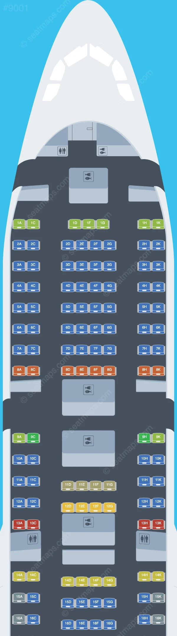 Air Algerie Airbus A330-200 V.2 seatmap preview