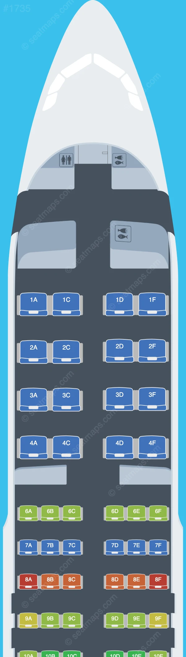 Etihad Airways Airbus A320-200 V.2 seatmap preview