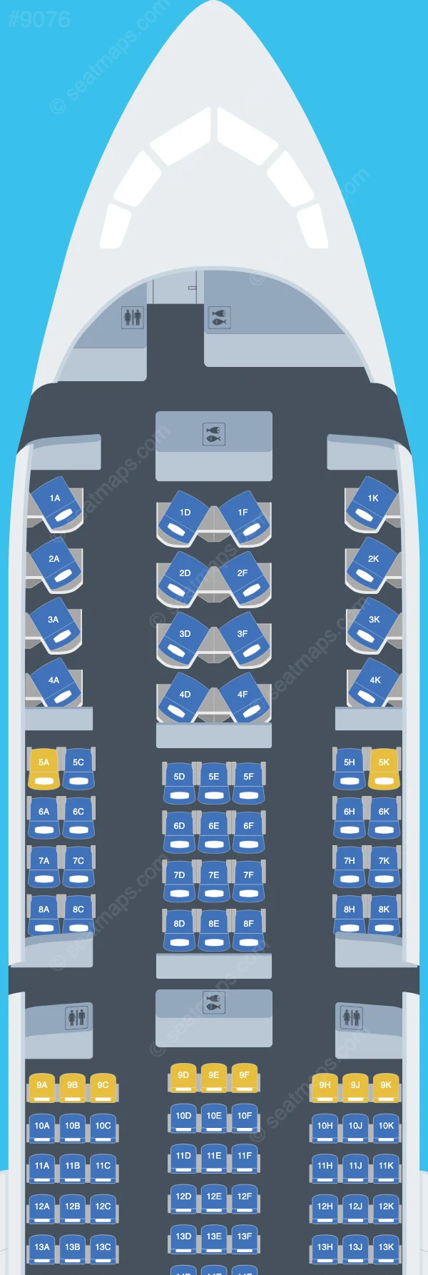 WestJet Boeing 787-9 seatmap preview