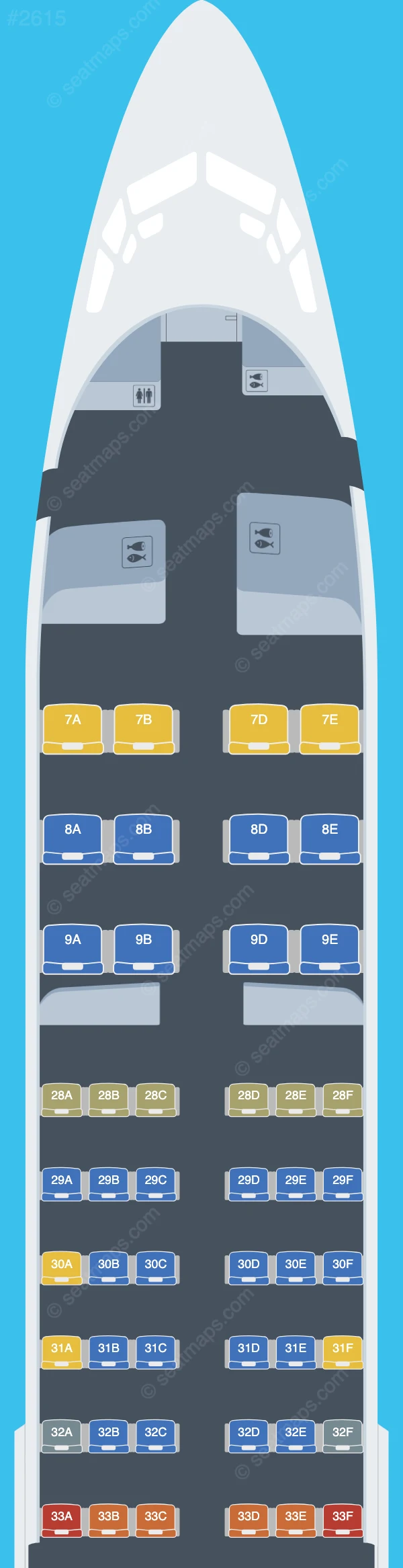 Korean Air Boeing 737-800 seatmap preview