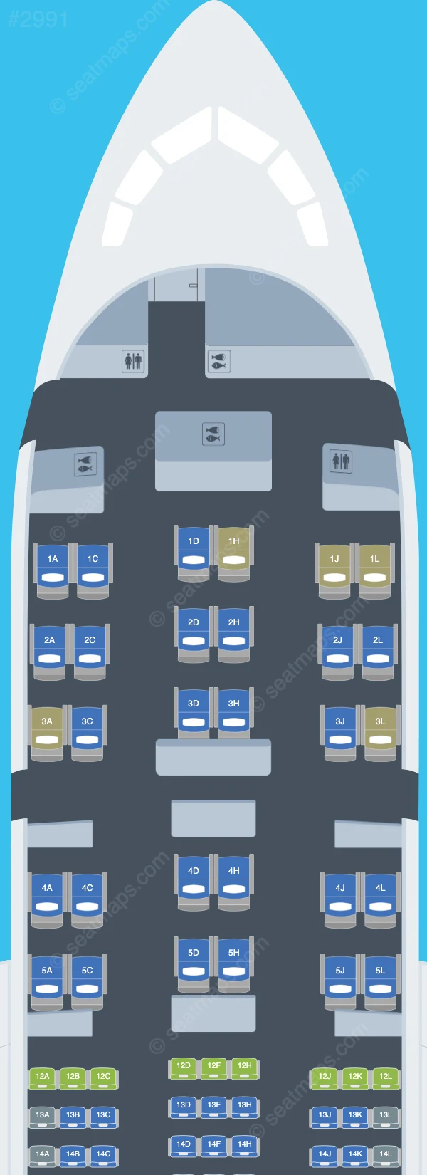 LATAM Airlines Boeing 787-8 V.1 seatmap preview