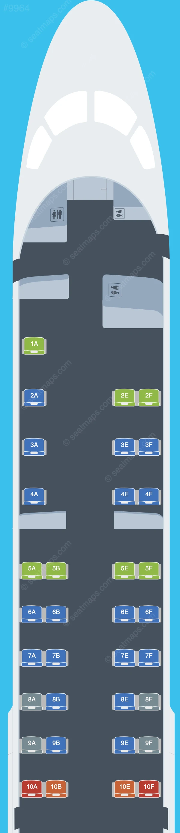 Alliance Airlines Embraer E190 V.2 seatmap preview