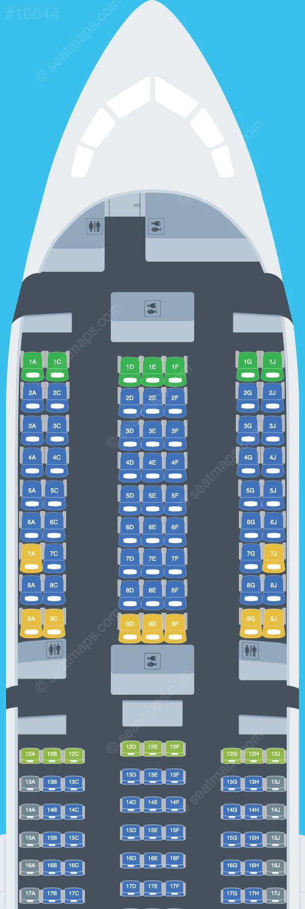 TUI fly Nordic Boeing 787-9 seatmap preview