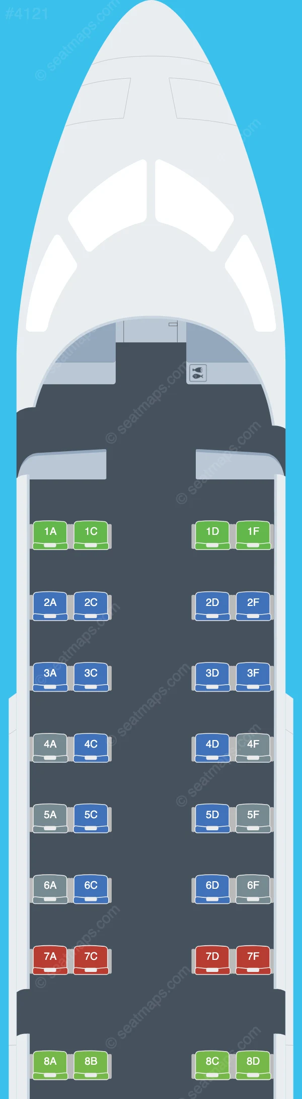 Nova Airways Bombardier CRJ200 seatmap preview