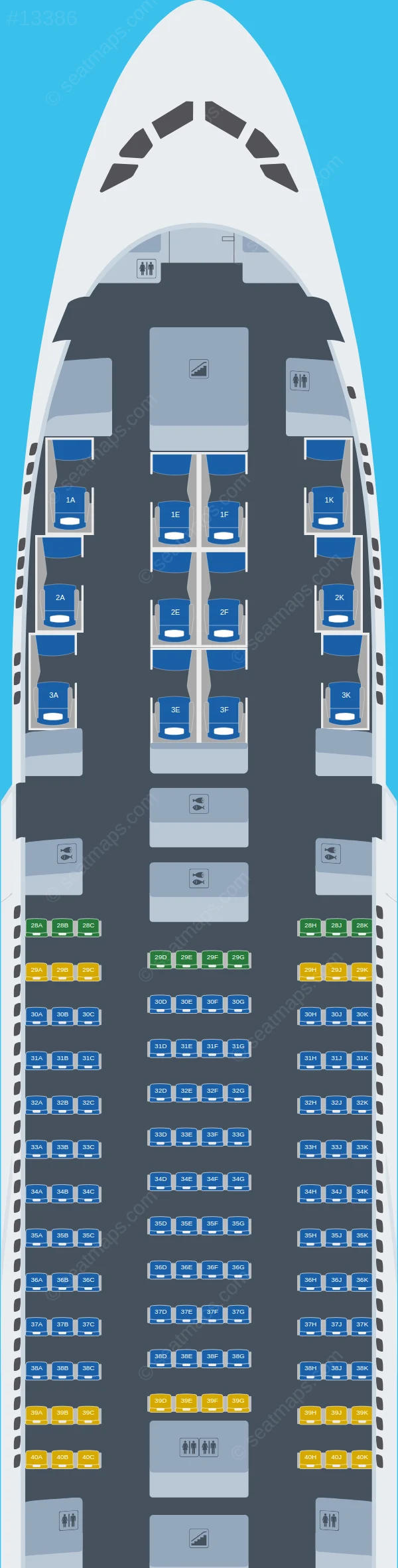 Asiana Airlines Airbus A380-800 new seatmap preview
