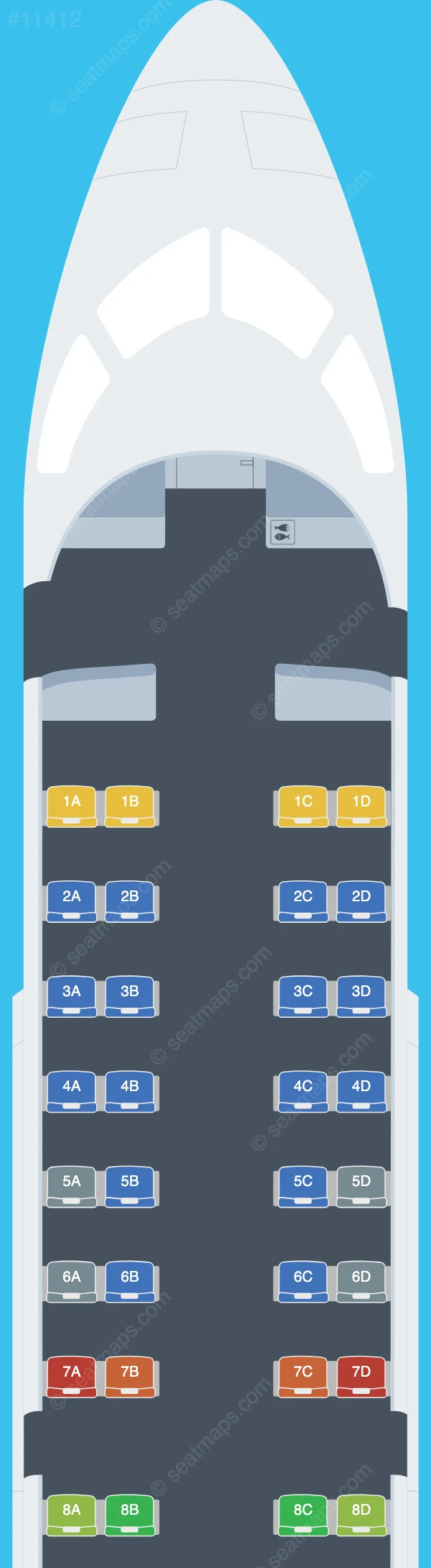 Pars Air Bombardier CRJ200 seatmap preview