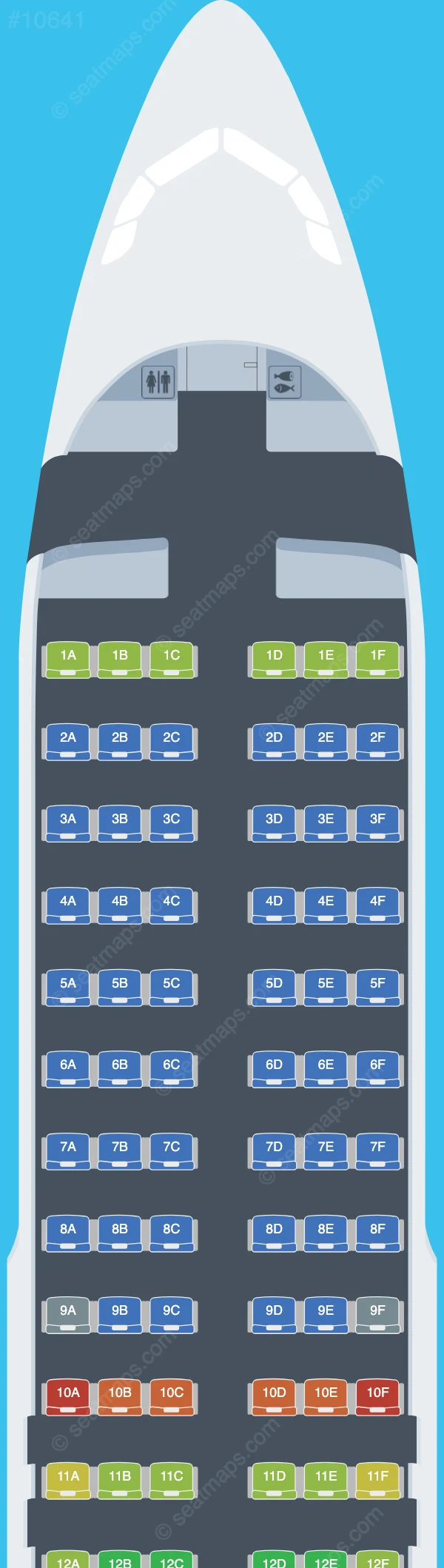 ITA Airways Airbus A320-200 V.1 seatmap preview