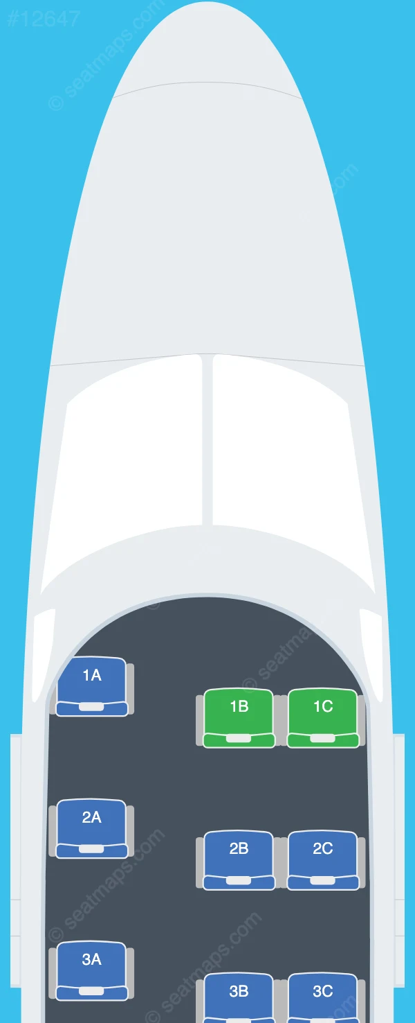 Azul Conecta Cessna 208B Grand Caravan seatmap preview