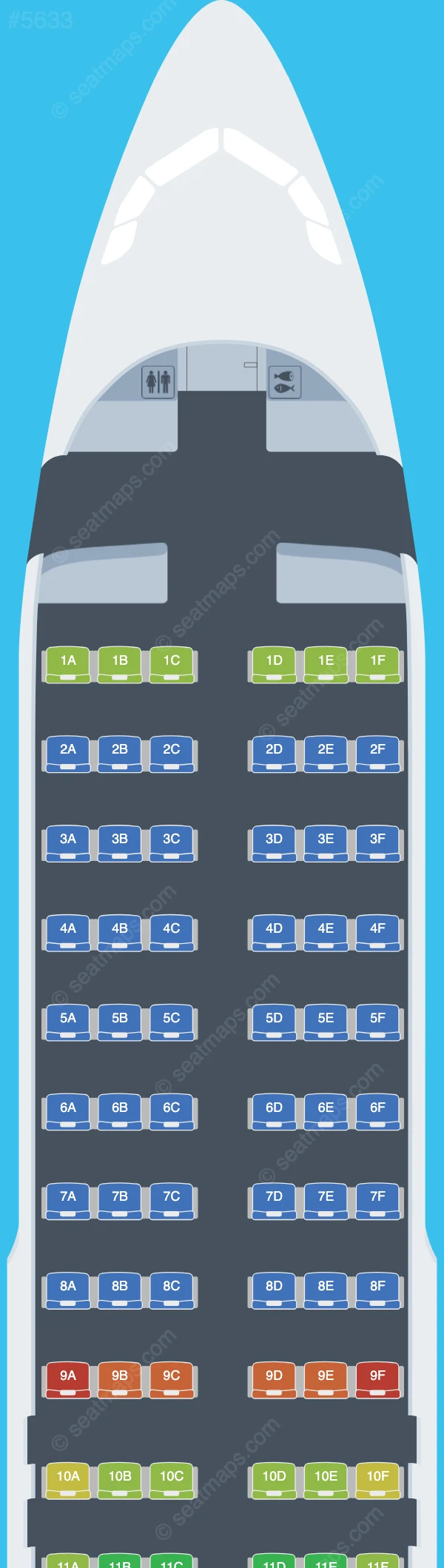 Air Moldova Airbus A320-200 seatmap preview