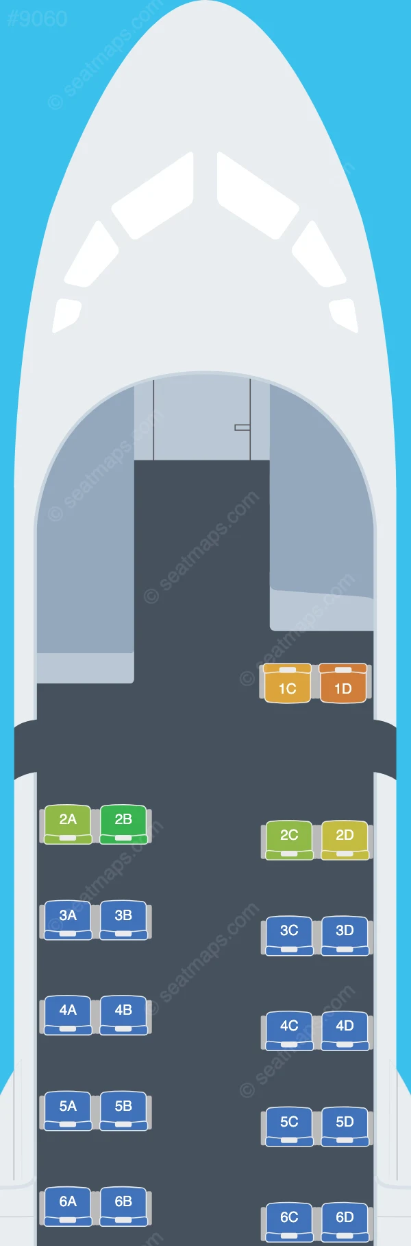 Japan Airlines - JAL ATR 42-600 seatmap preview