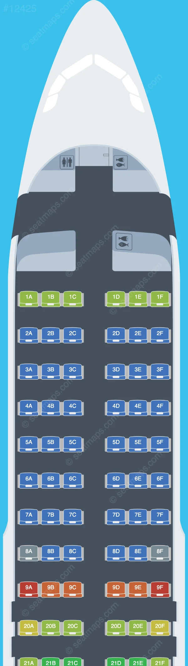 Middle East Airlines Airbus A320-200 V.2 seatmap preview