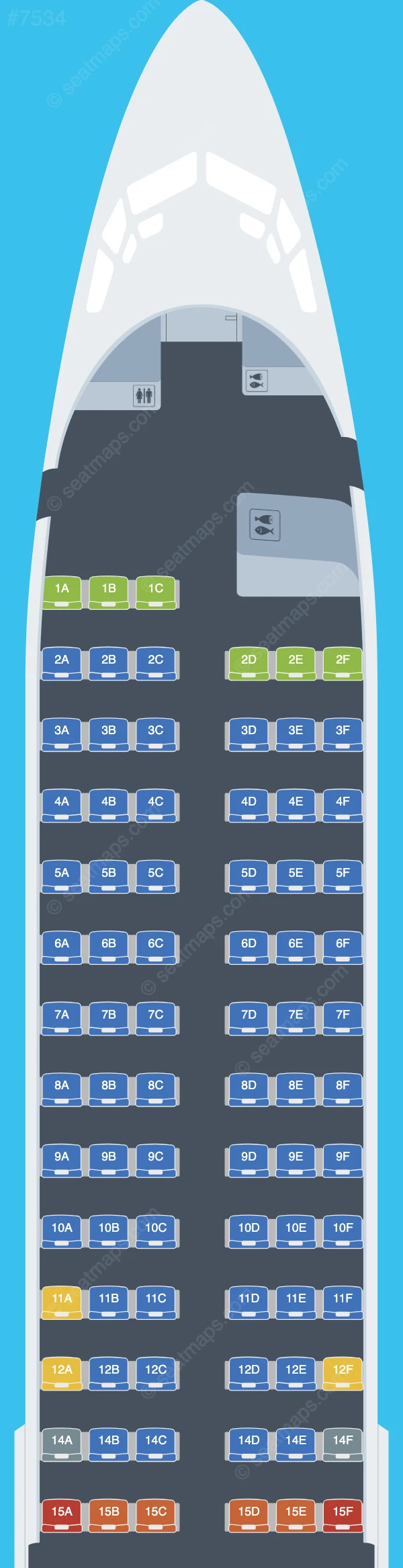 Safair Boeing 737-800 seatmap preview