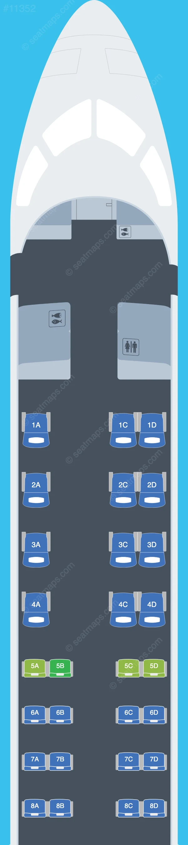 Iraqi Airways Bombardier CRJ900 seatmap preview