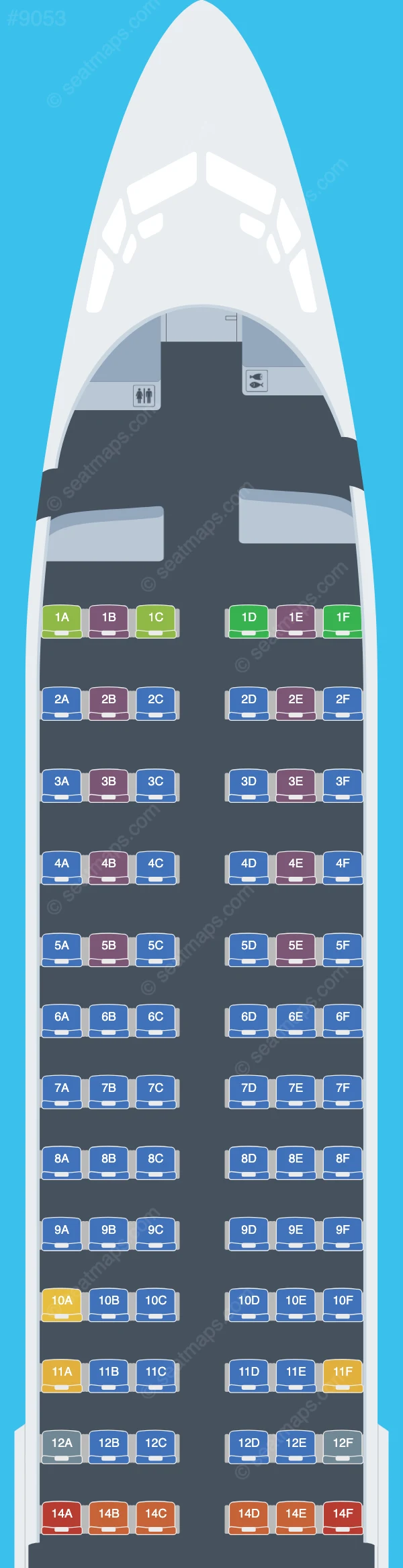 GOL Linhas Aereas Boeing 737-800 V.2 seatmap preview